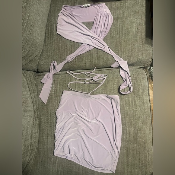 Fashion Nova Mini Skirt Set Sz M - Picture 3 of 3